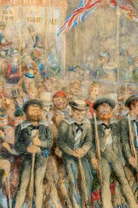 'Fish out of water': Sailors from H.M.S. The Galatea Keeping the Ground on the Occasion of the Entry into London, after the Marriage of the Duke and Duchess of Edinburgh