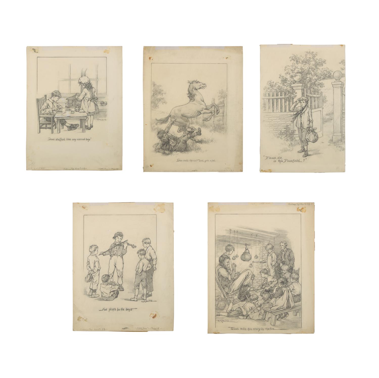 Little Men, Silas Tells His Story by the Fire, 1928 ; Together with Four Other Works (Five Works Total)