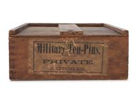 A Set of Painted Wood and Lithographed Military Ten-Pins