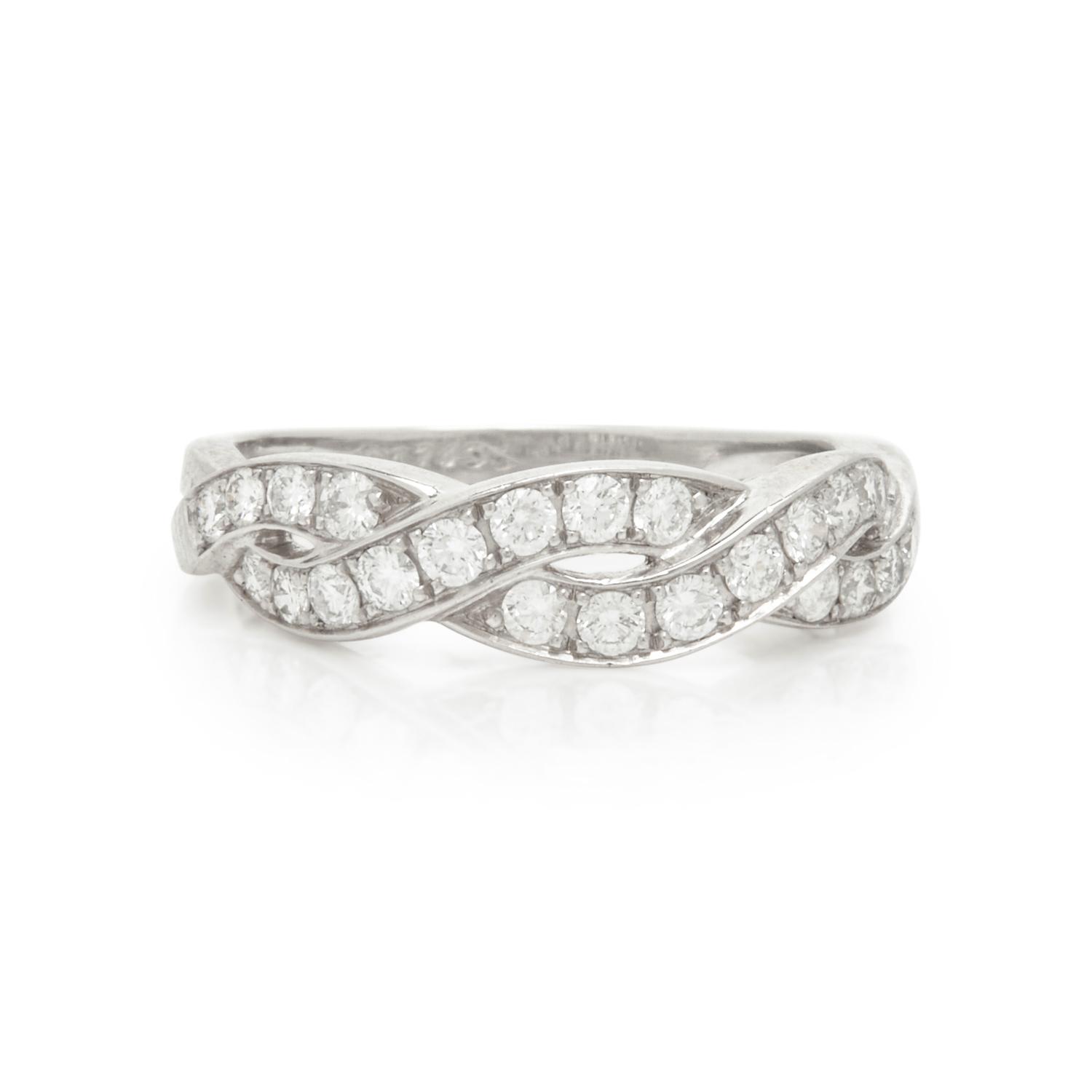 OSCAR HEYMAN & BROTHERS, PLATINUM AND DIAMOND RING