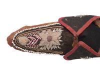 Haudenosaunee Beaded Purse, Moccasins, and Glengarry Cap