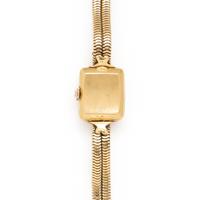 OMEGA, YELLOW GOLD WATCH