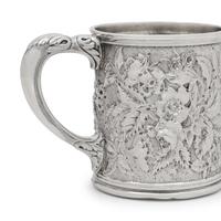 An American Silver Repousse Mug