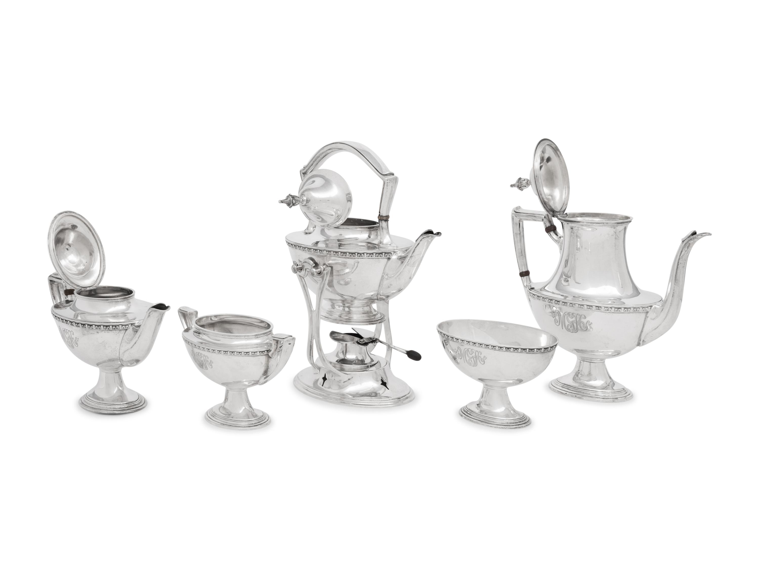 An American Silver Five-Piece Tea and Coffee Service