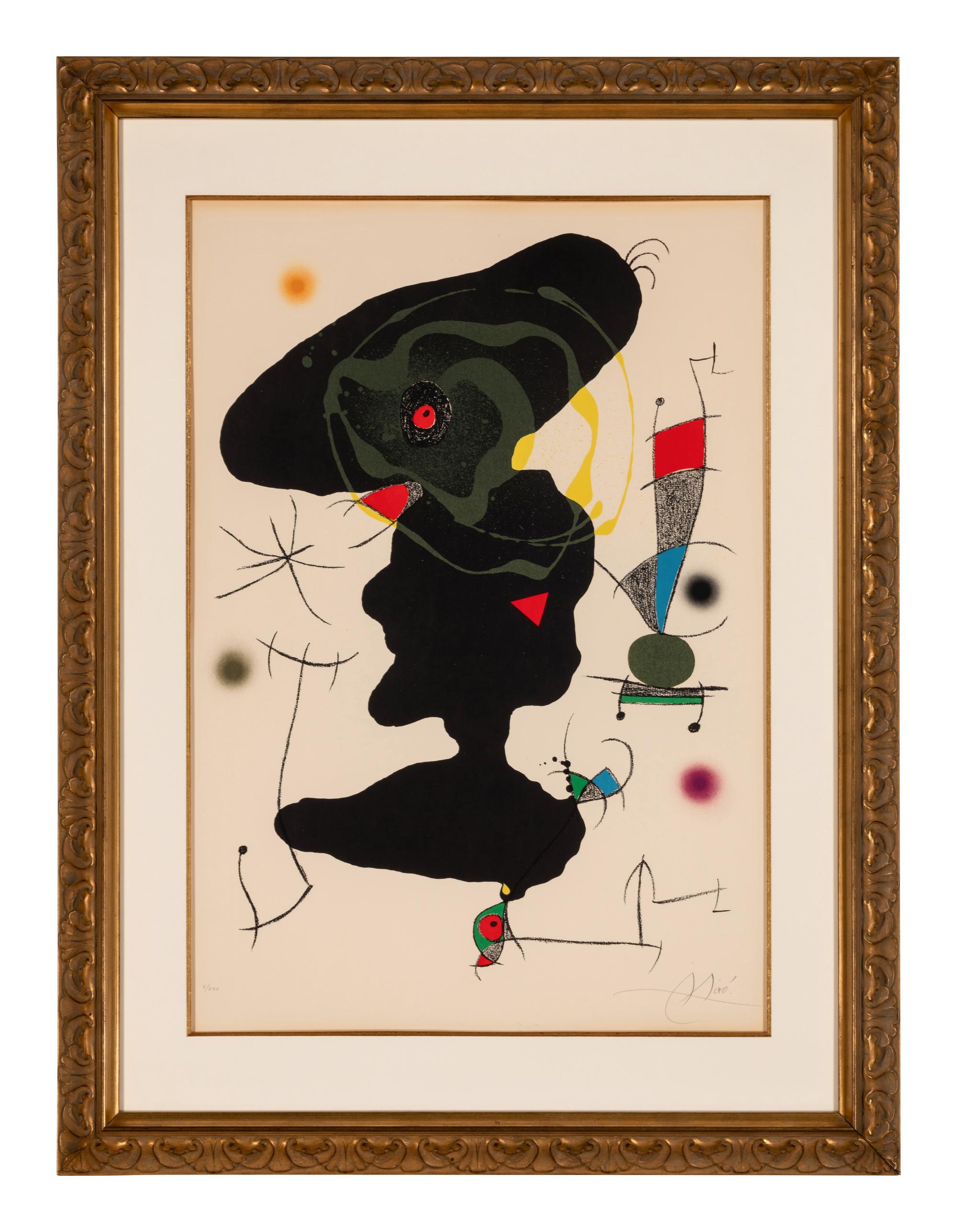 Plate V from Oda a Joan Miró , 1973
