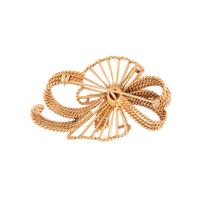 YELLOW GOLD AND RUBY BROOCH