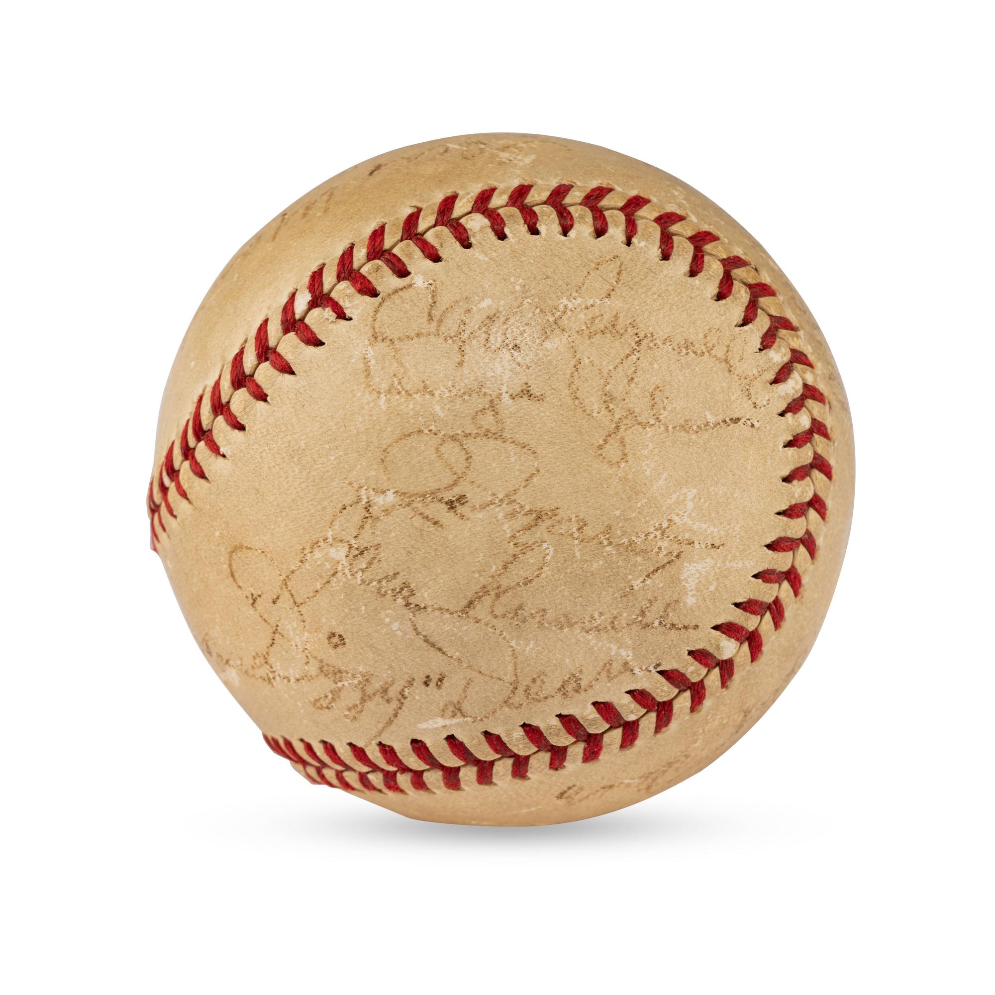 A 1939 Chicago Cubs Team Signed Autograph Baseball Featuring Dizzy Dean and Gabby Hartnett (Beckett Authentication Services)