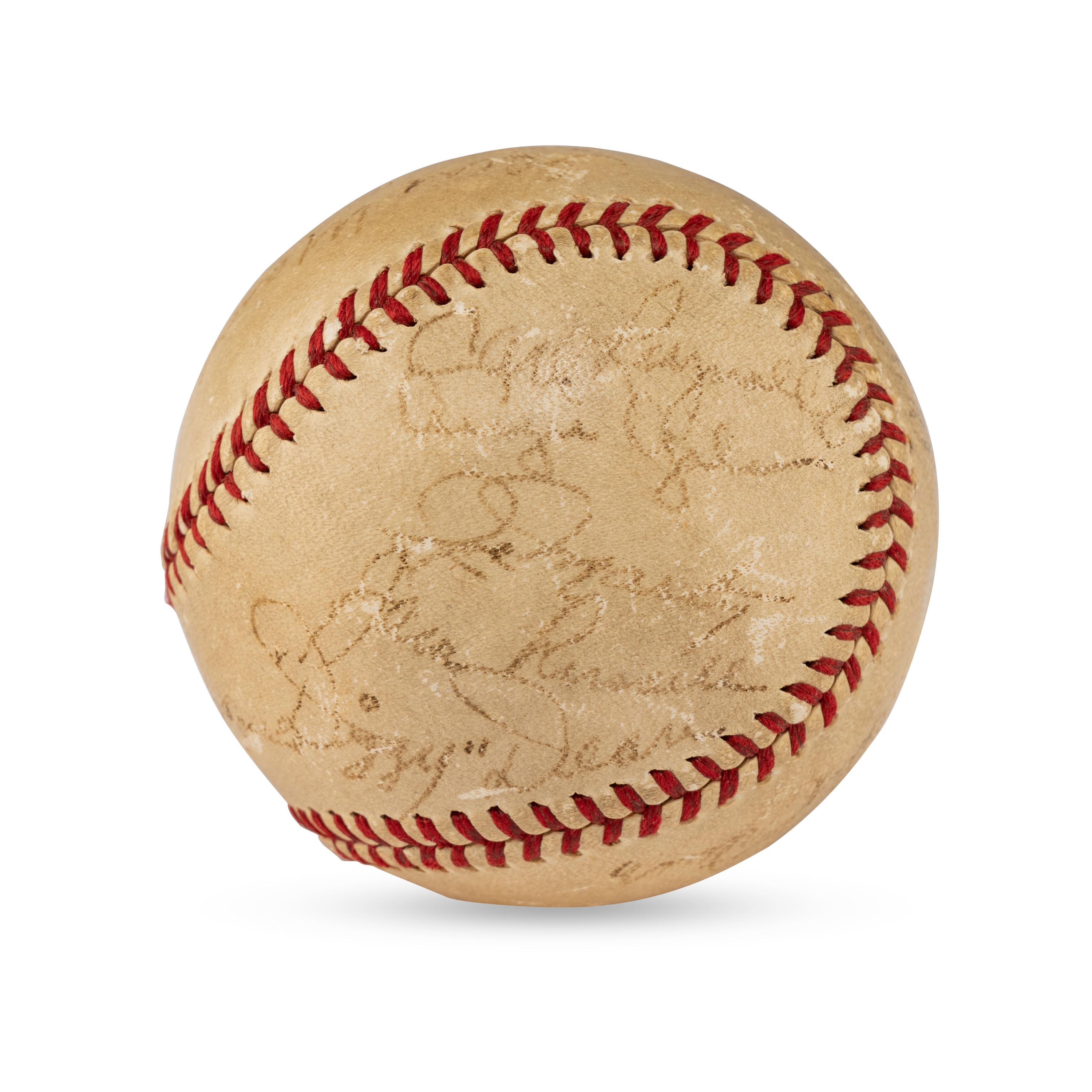 A 1939 Chicago Cubs Team Signed Autograph Baseball Featuring Dizzy Dean and Gabby Hartnett (Beckett Authentication Services)