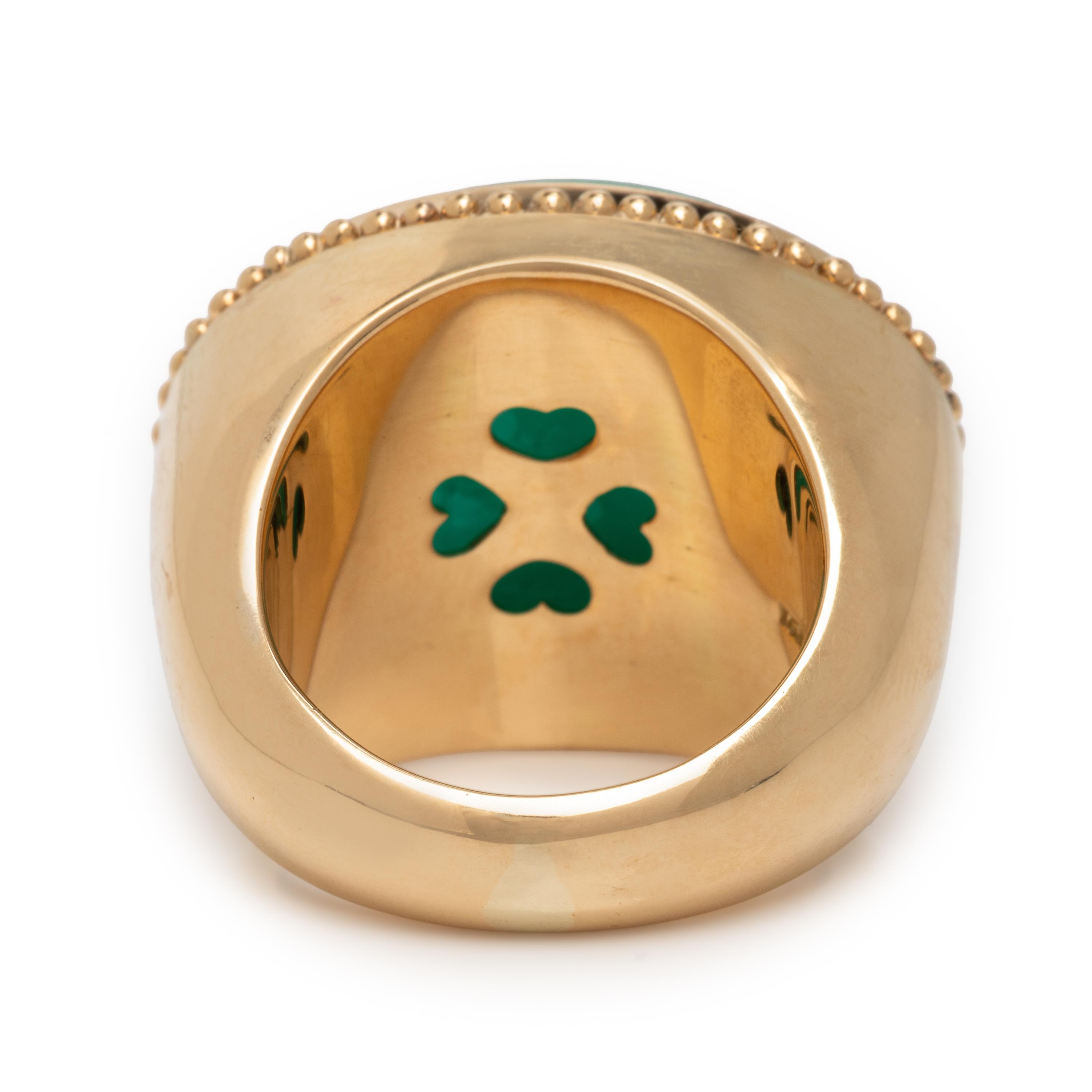 Colombian Emerald and Yellow Gold Ring