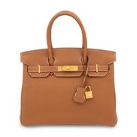 Hermès, Birkin 30 Bag in Gold Clemence
