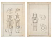 [WEAPONRY]. Photographic archive identified to inventors Hiram and Hudson Maxim.
