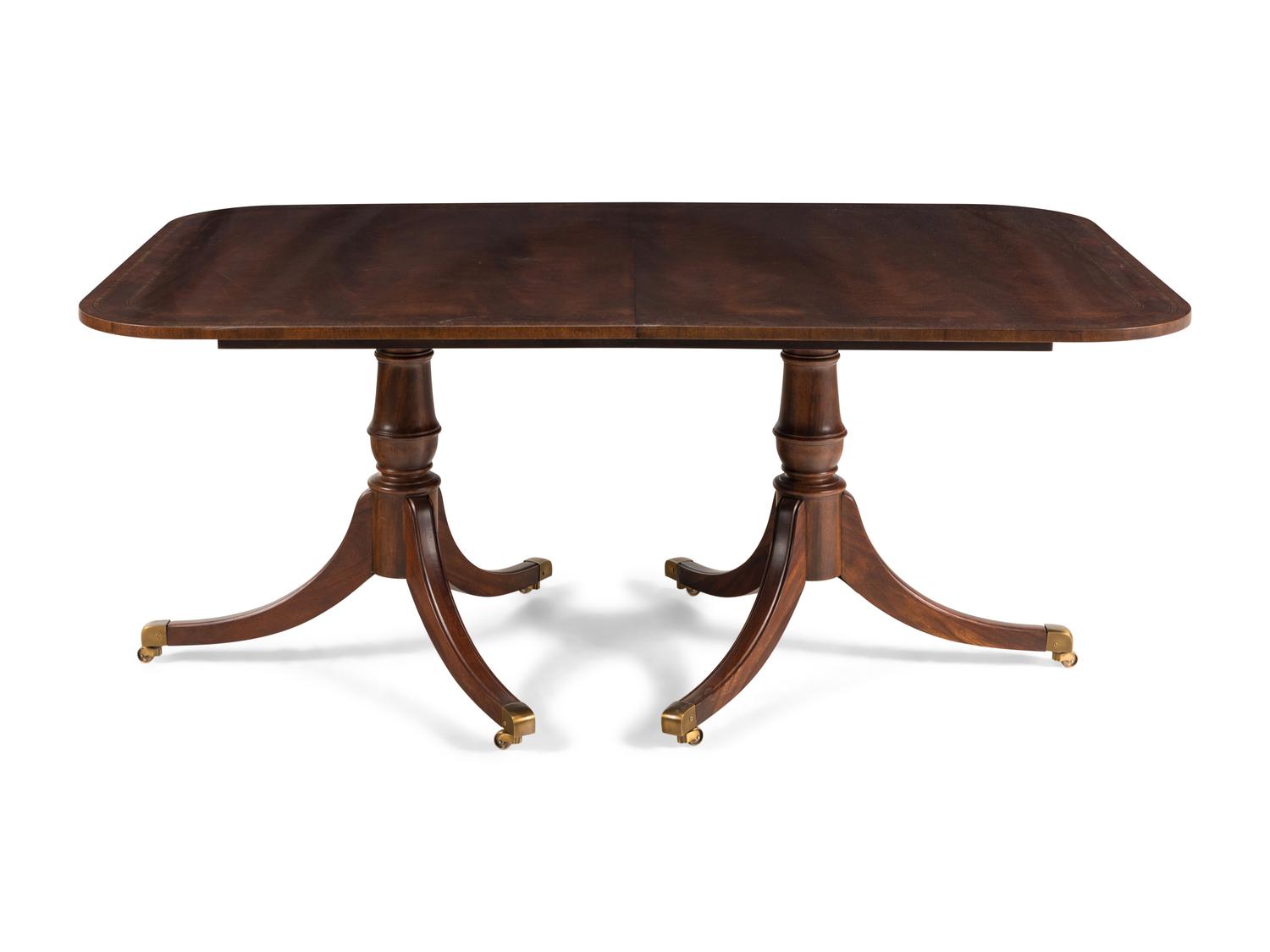 A Regency Style Double Pedestal Dining Table