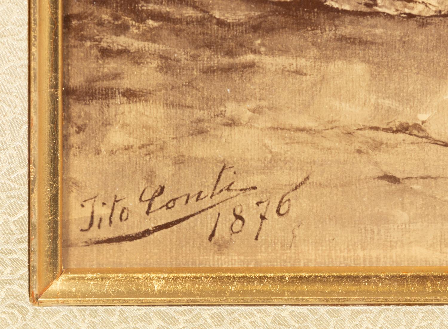 A Hand-Embellished Print after Tito Conti (Italian, 1843-1924)