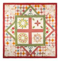 A Diamond Pattern 'Album' Cotton Quilt