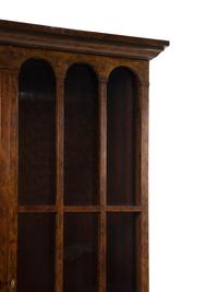 A Modern Walnut Bookcase Cabinet