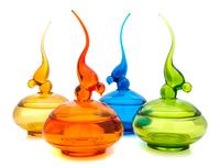 Four Covered Murano Glass Bowls Height 11 inches — 20TH CENTURY