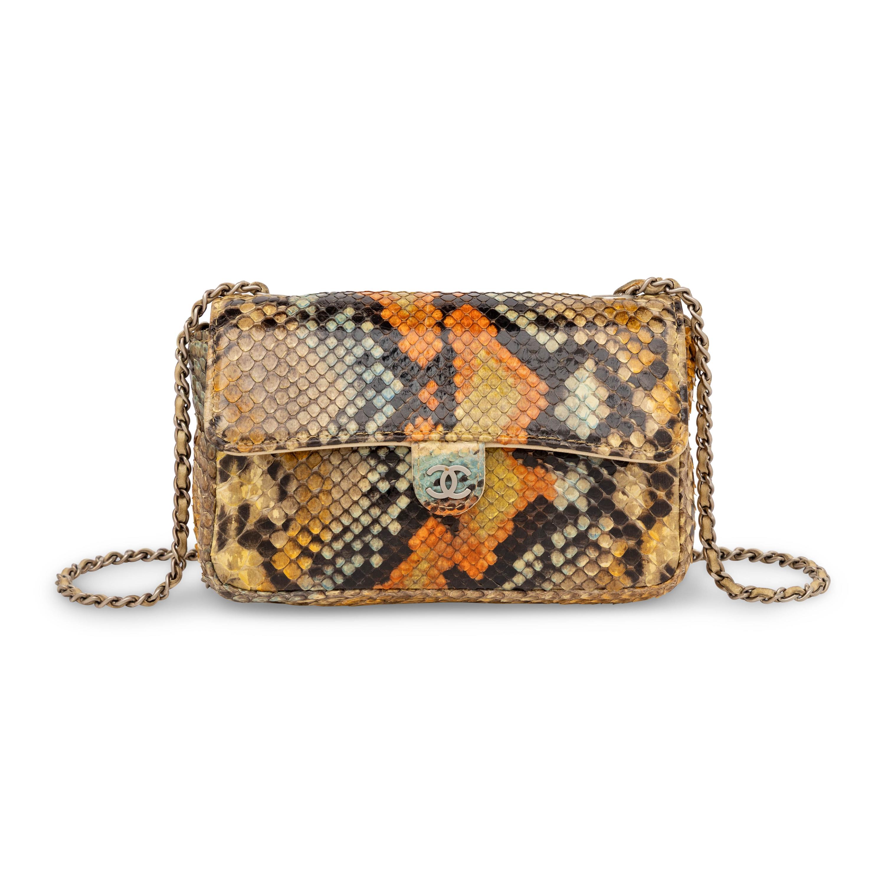 Chanel, Extra Mini Flap Bag in Python