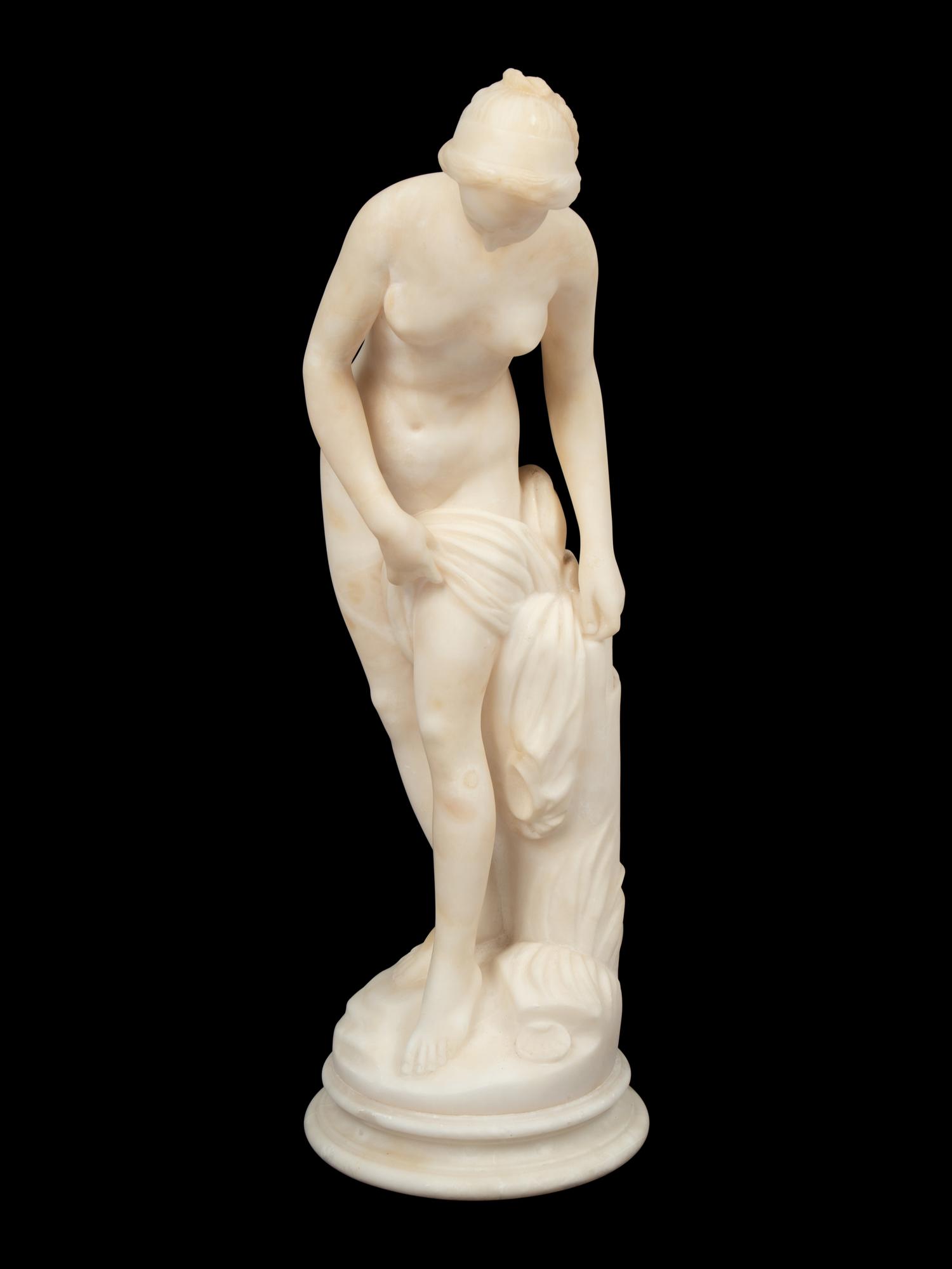 An Italian Alabaster Figure of a Nude