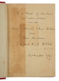 KITCHIN, Clifford Henry Benn (1895-1967). Death of My Aunt . London: Leonard and Virginia Woolf at the Hogarth Press, 1929.
