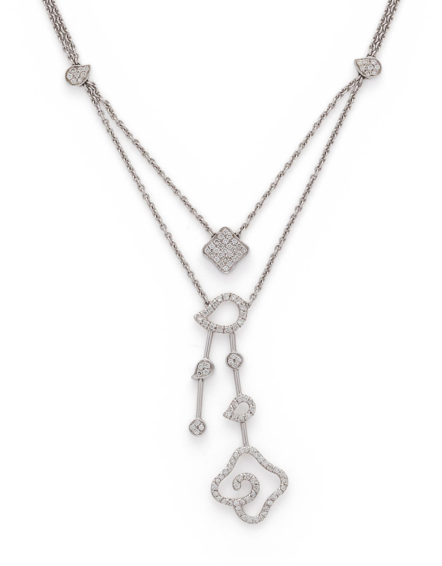 LA NOUVELLE BAGUE, WHITE GOLD AND DIAMOND NECKLACE