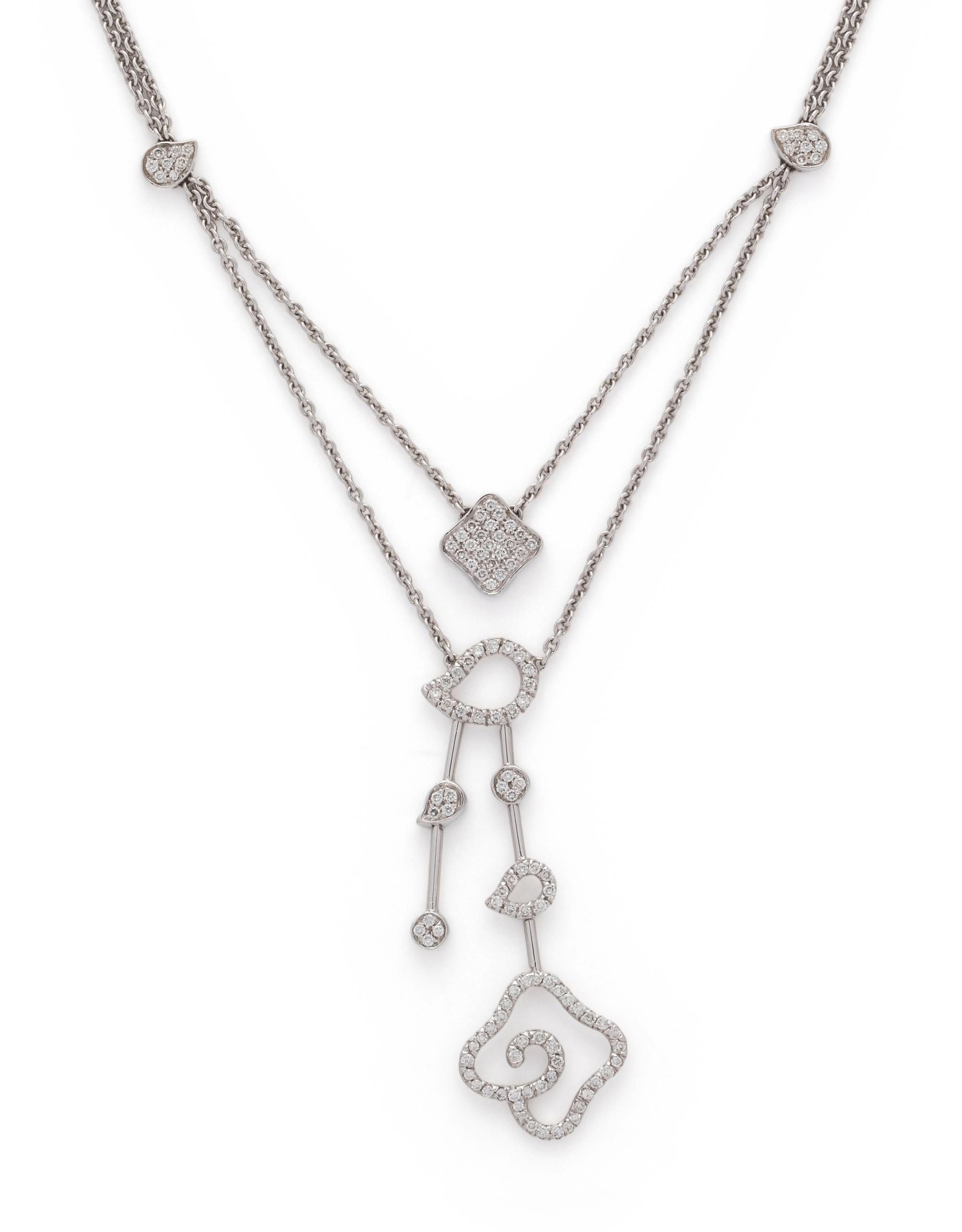 LA NOUVELLE BAGUE, WHITE GOLD AND DIAMOND NECKLACE