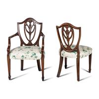 A Set of Eight George III Style Mahogany Dining Chairs