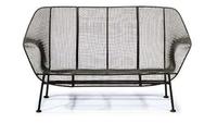 "Sculptura" wirework and iron settee and cocktail table russell woodard, owosso, mi, circa 1965