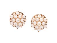 CULTURED PEARL EARCLIPS