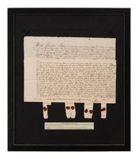 [NEW YORK]. Colonial-era manuscript indentures for property near Wall Street, 1694-1743.