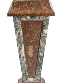 A Pair of Continental Bi-Color Marble Pedestals