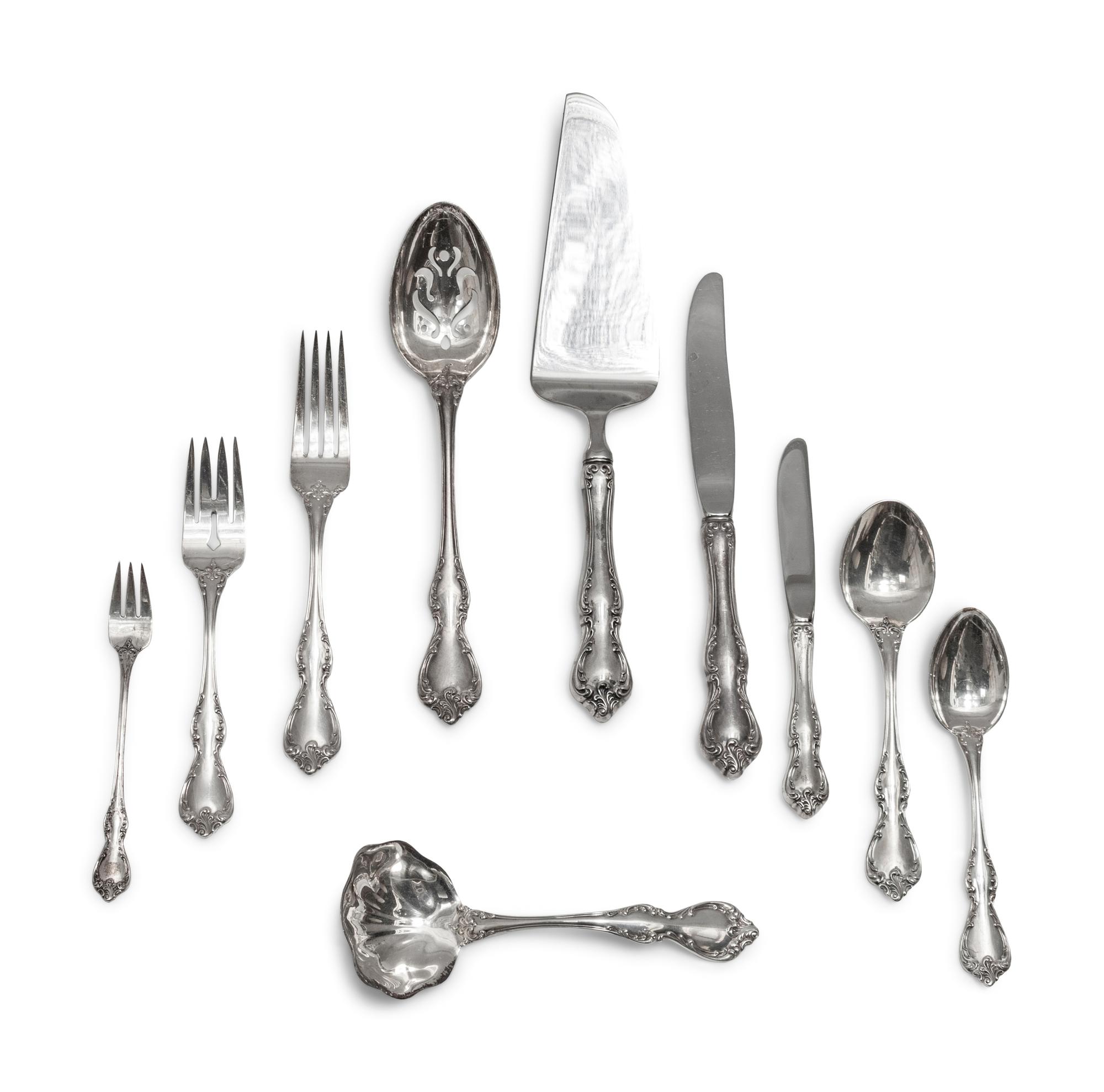 A Towle Debussy Pattern Flatware Service for Eight, Plus