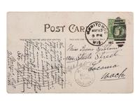 [TRANSPORTATION]. Titanic grouping highlighted by a postcard from survivor Oscar Johansson to survivor Anna Sjöblom, 13 May 1912.