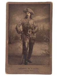 [WILD WEST SHOWS]. Col. W.F. Cody, "Buffalo Bill." Woodburytype. [England]: ca 1887.