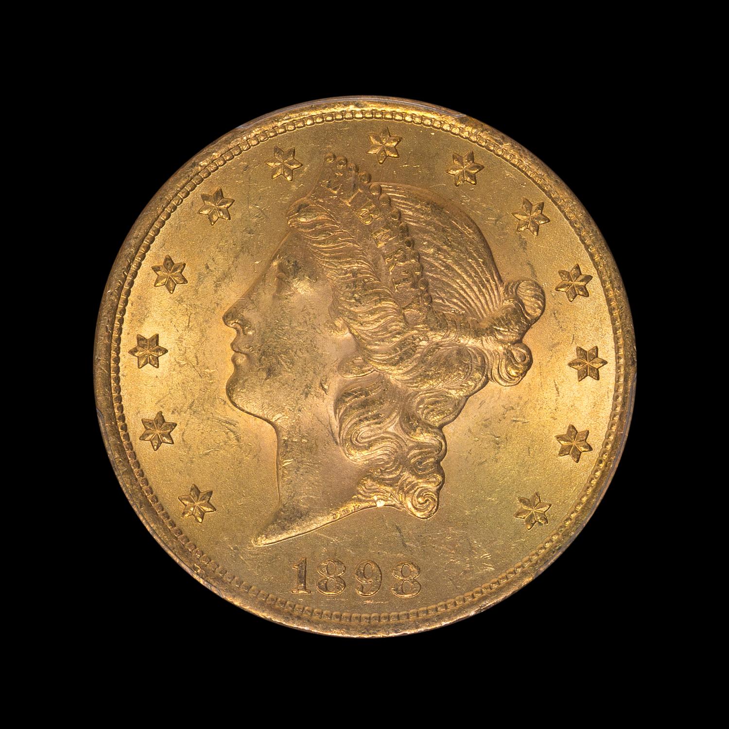 A United States 1898 Liberty Head $20 Gold Coin