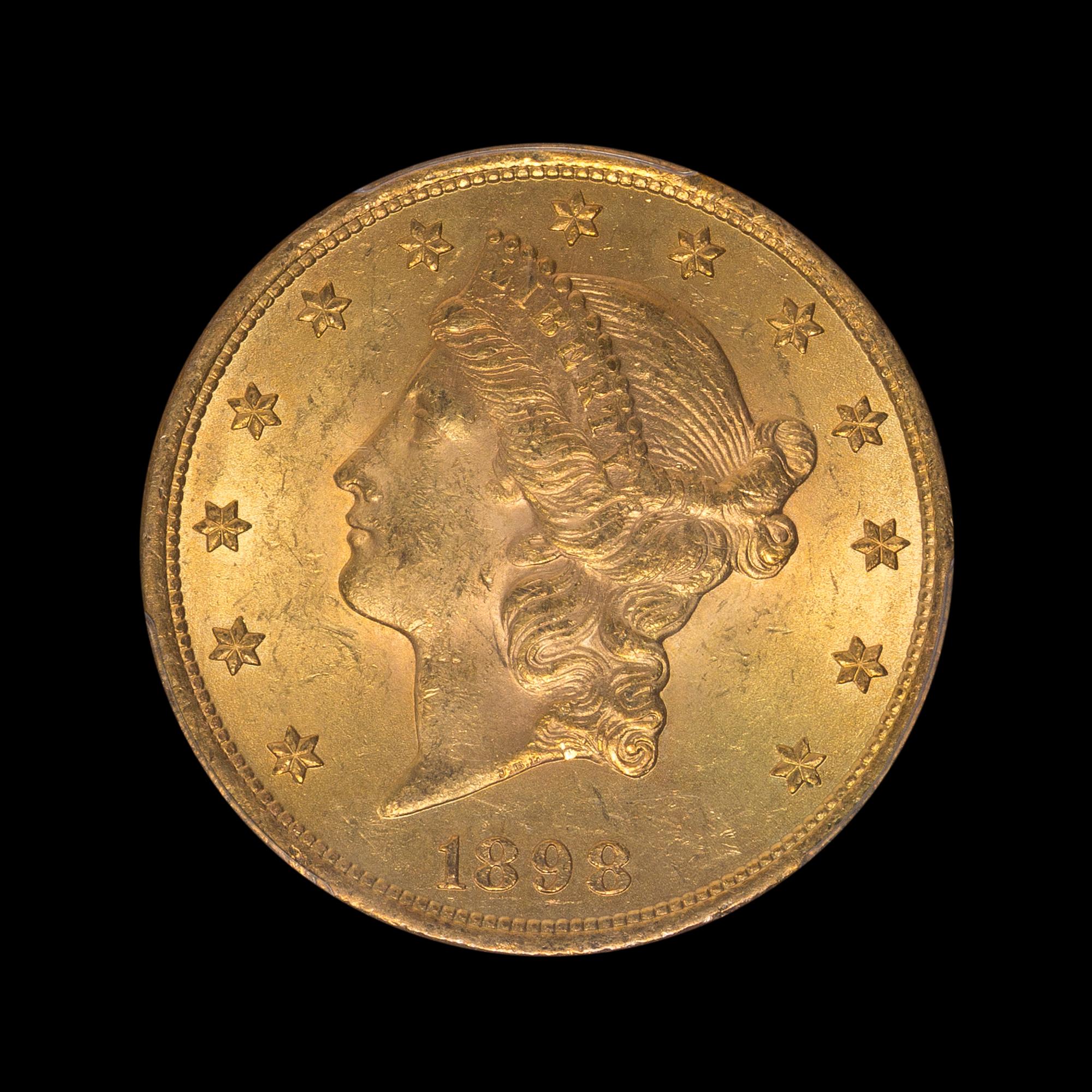 A United States 1898 Liberty Head $20 Gold Coin