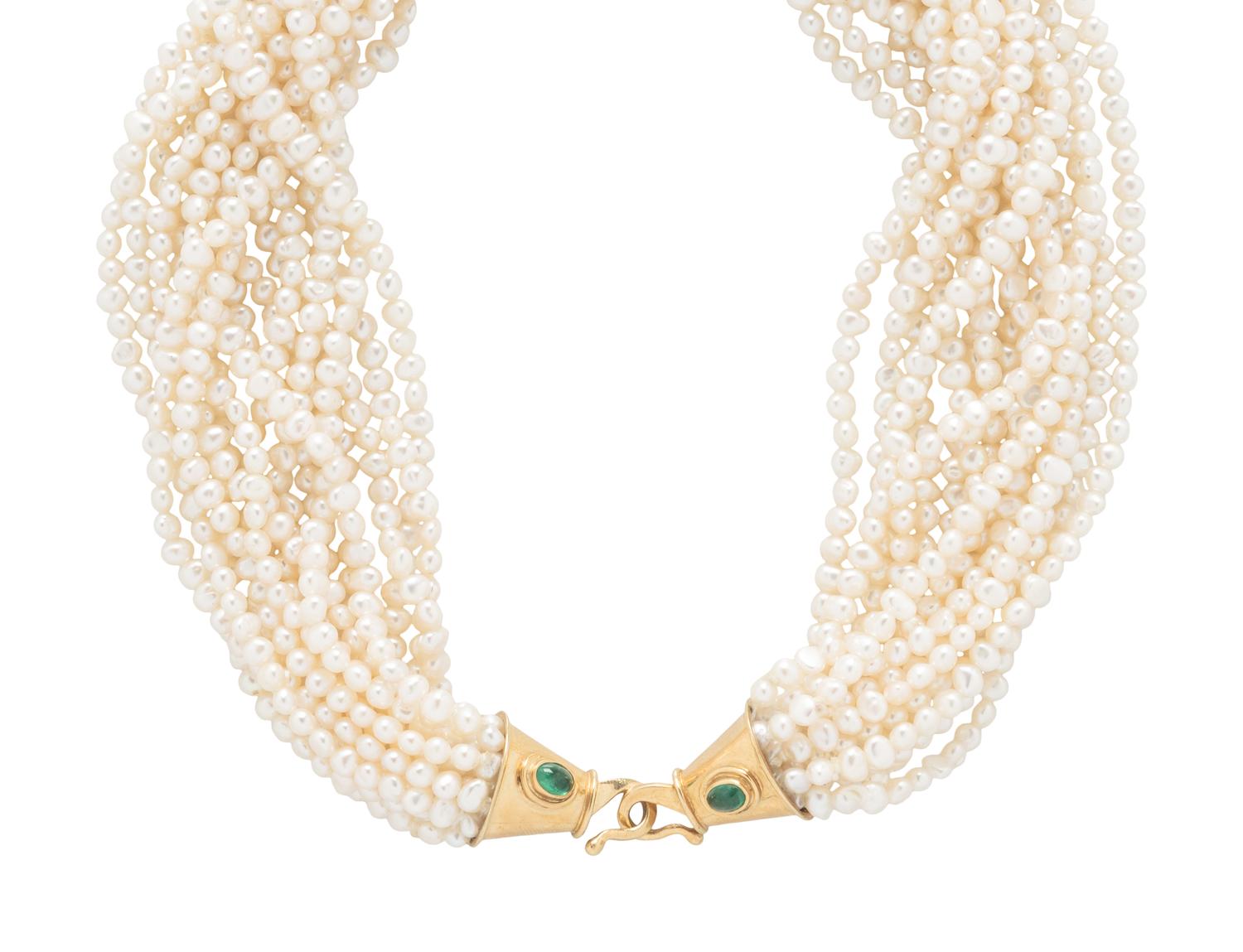 CULTURED PEARL TORSADE NECKLACE