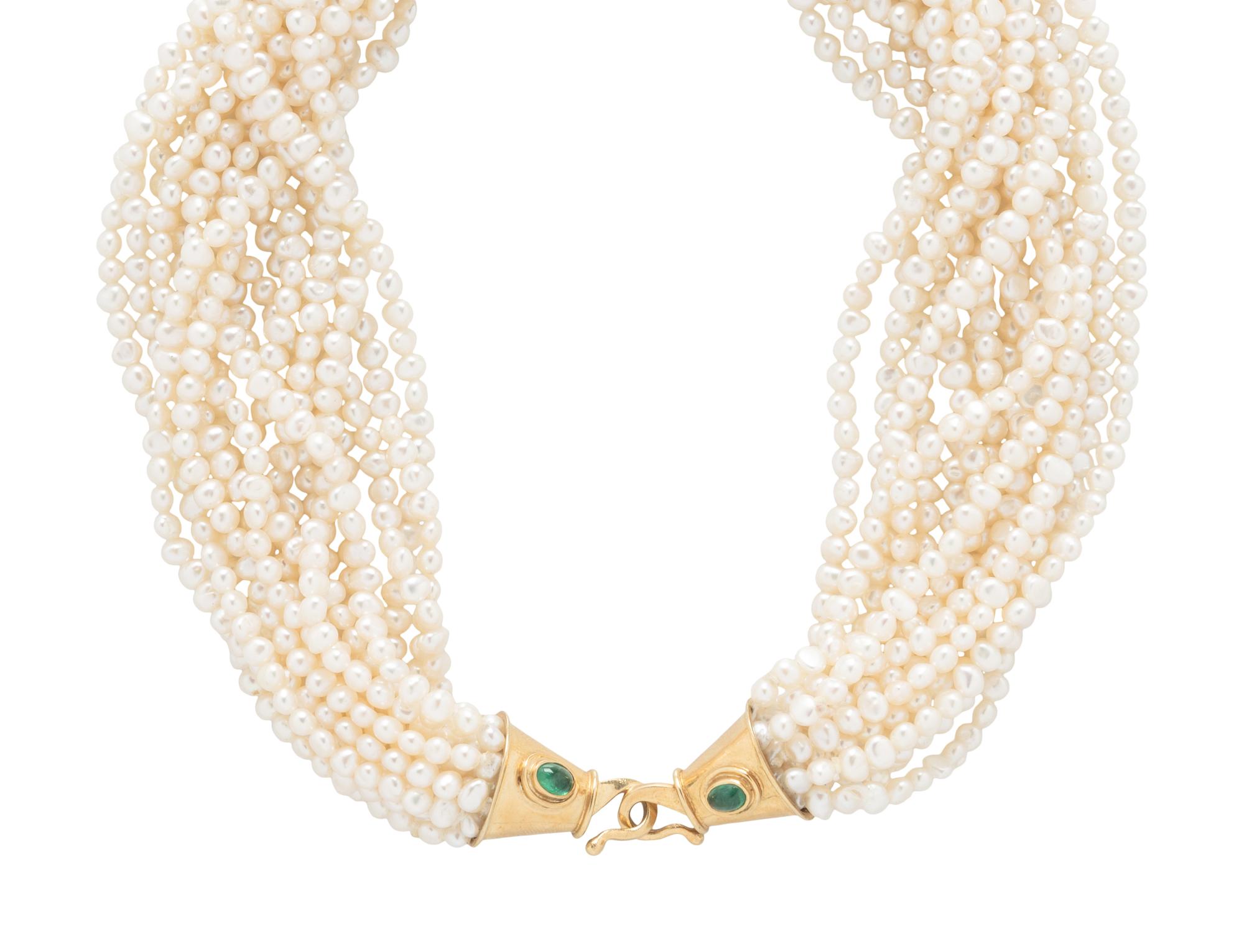 CULTURED PEARL TORSADE NECKLACE