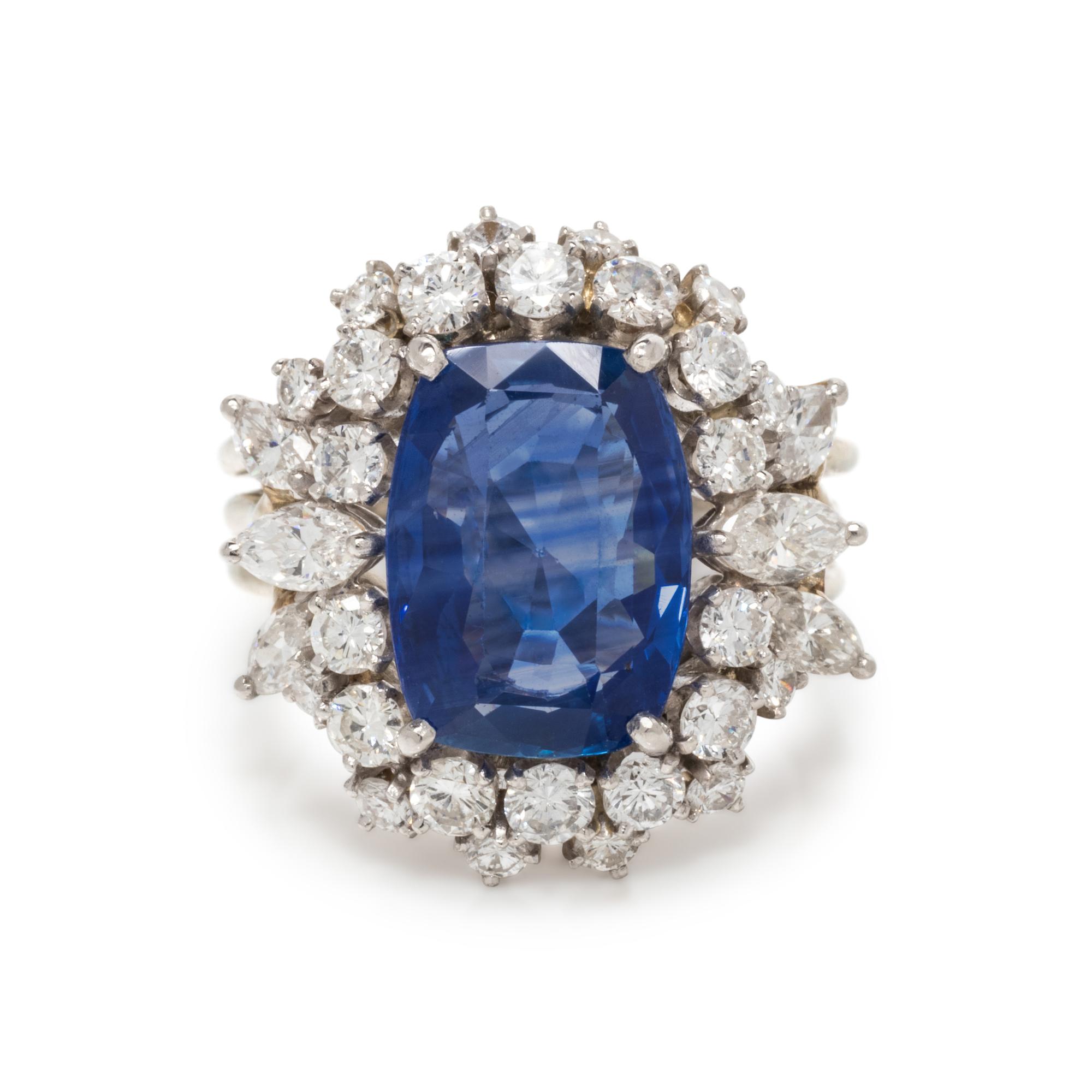 SAPPHIRE AND DIAMOND RING