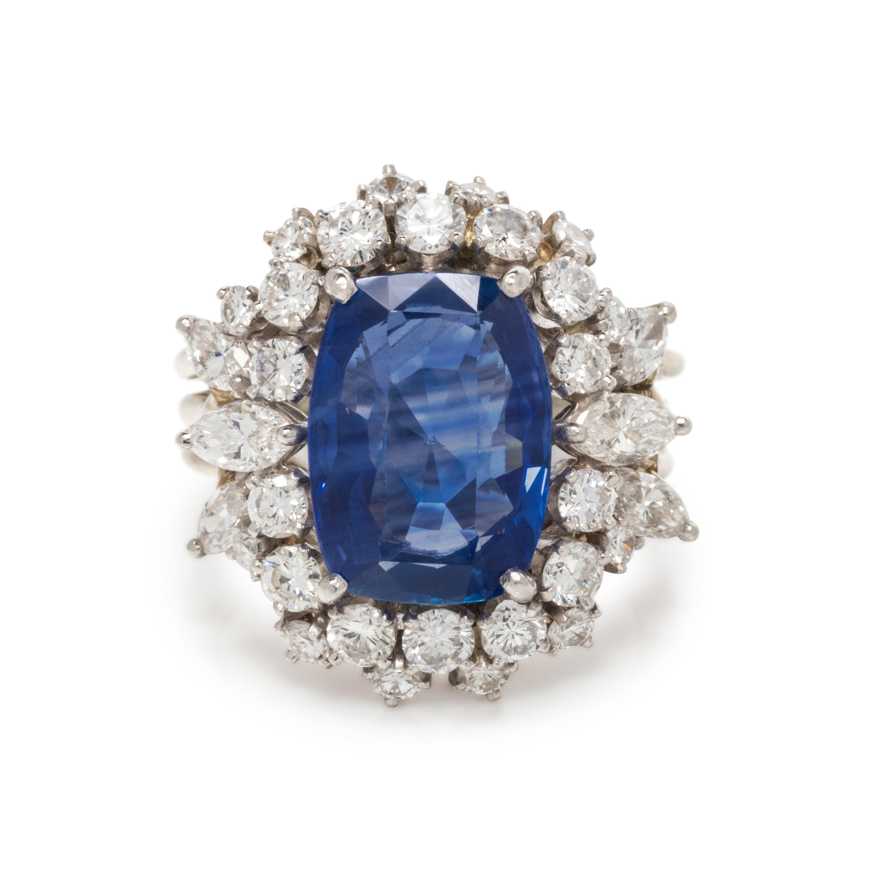 SAPPHIRE AND DIAMOND RING