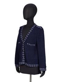 Chanel, Navy Knit Cardigan