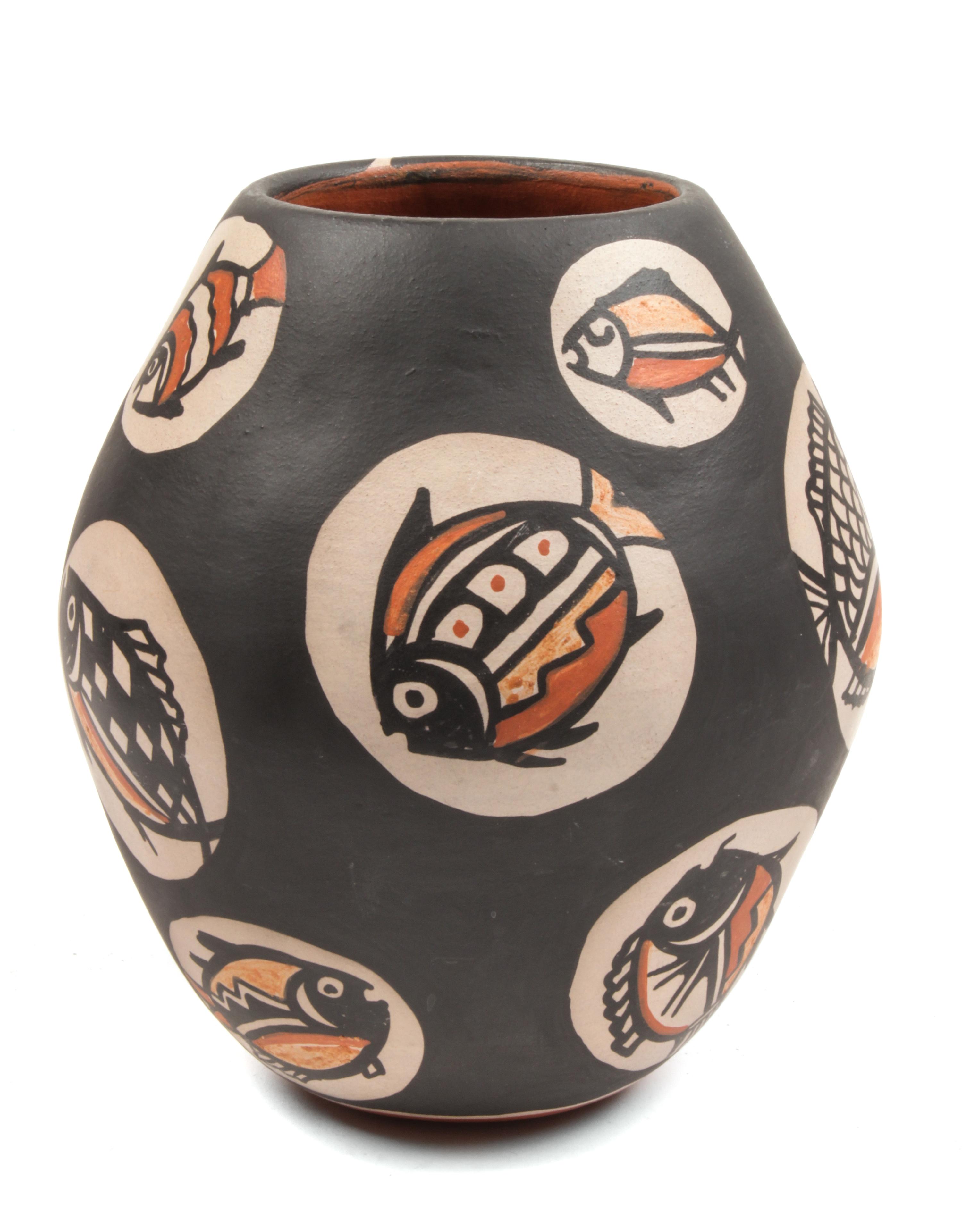 Robert Tenorio (Santo Domingo, b. 1950) Polychrome Vase Height 8 inches