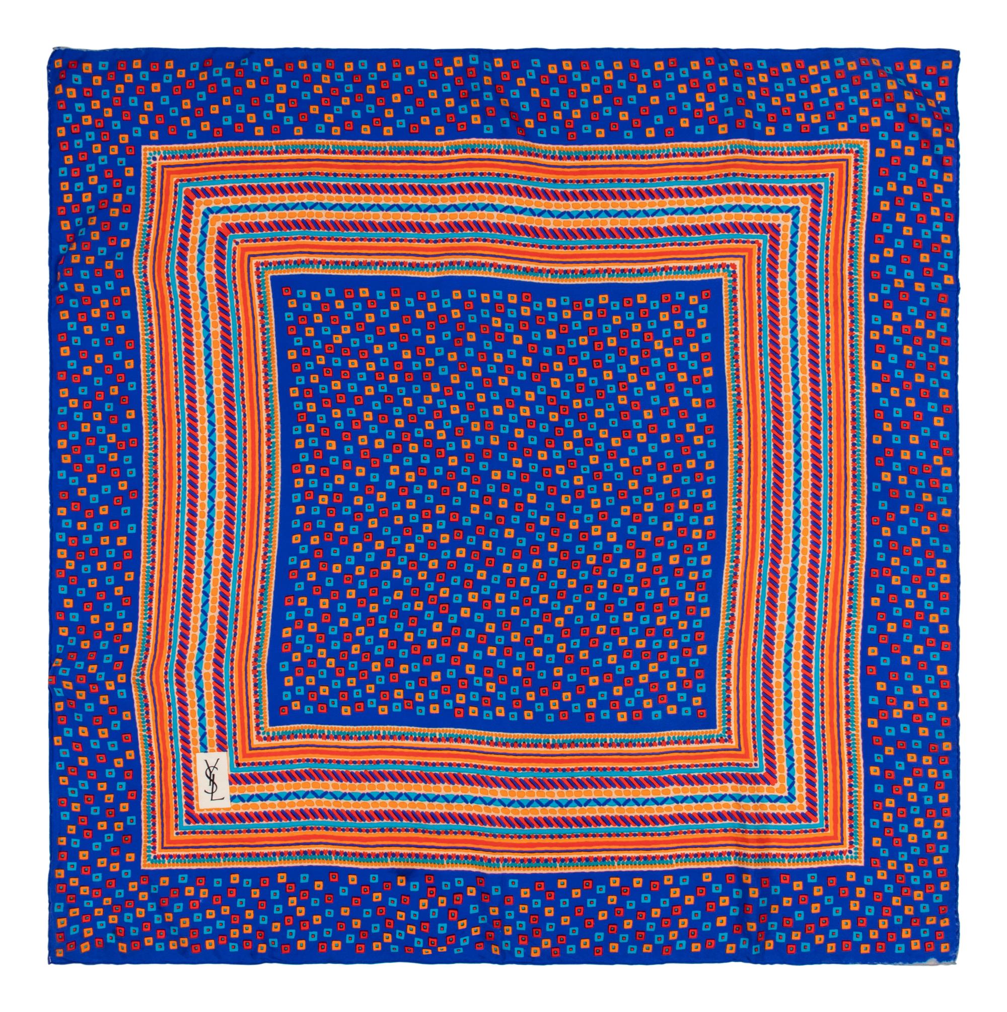 Seven Designer Silk Scarves by YSL and Hermès