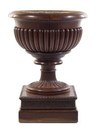 A William IV Mahogany Jardiniere Height 33 x diameter 23 inches.