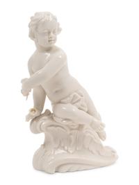 A Pair of Nymphenburg Porcelain Cherubs