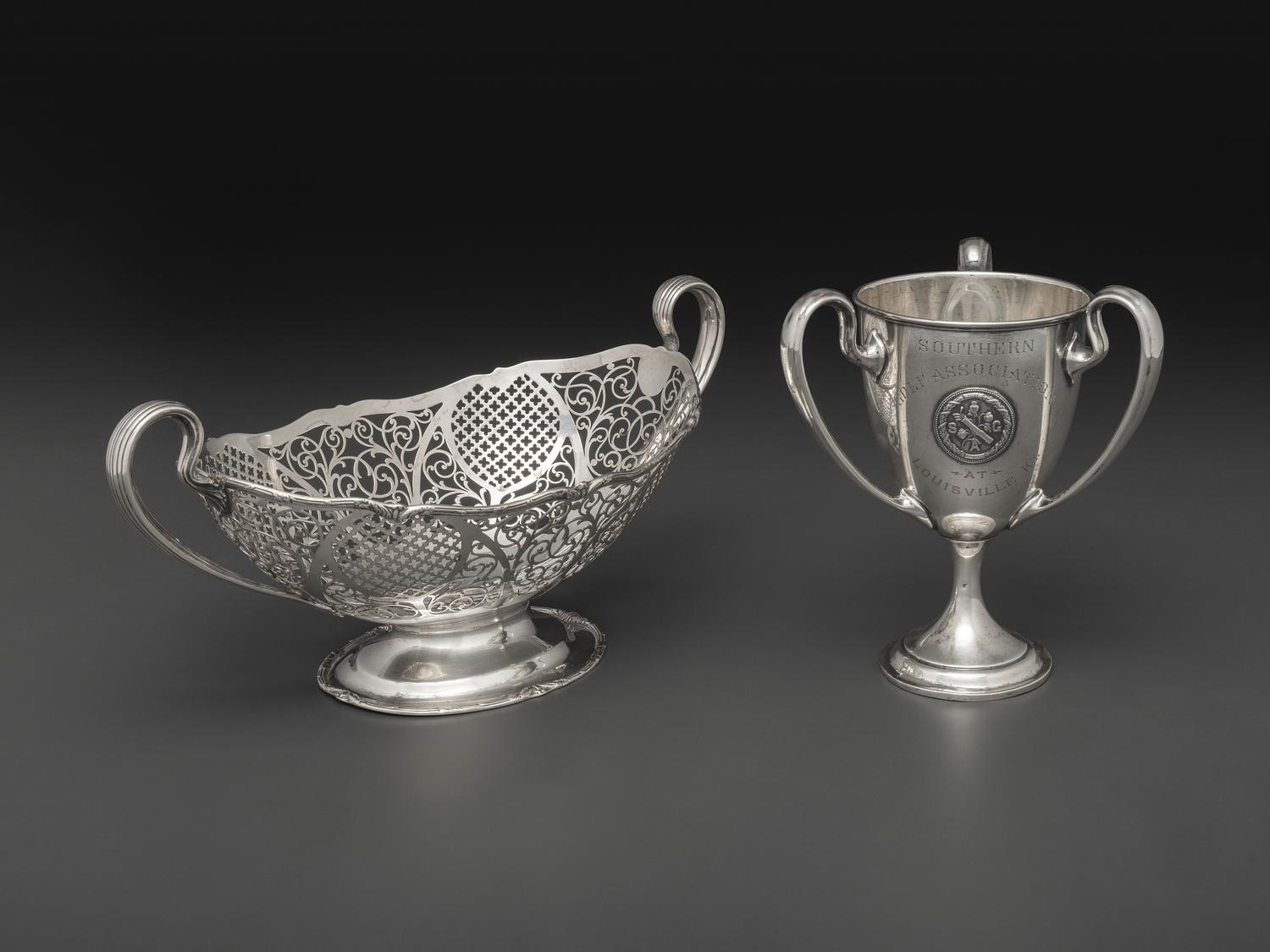 A Three-Handled American Silver Trophy Cup and Basket