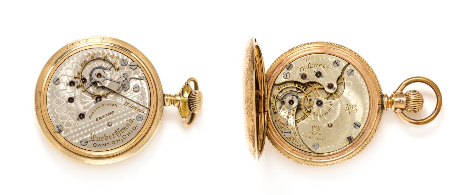A Collection of Gold Filled Pocket Watches, Hampden, Circa 1909 and 1897, 155.40 dwts.