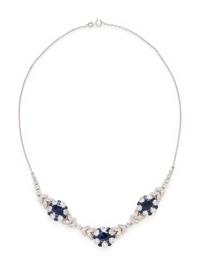 SAPPHIRE AND DIAMOND NECKLACE