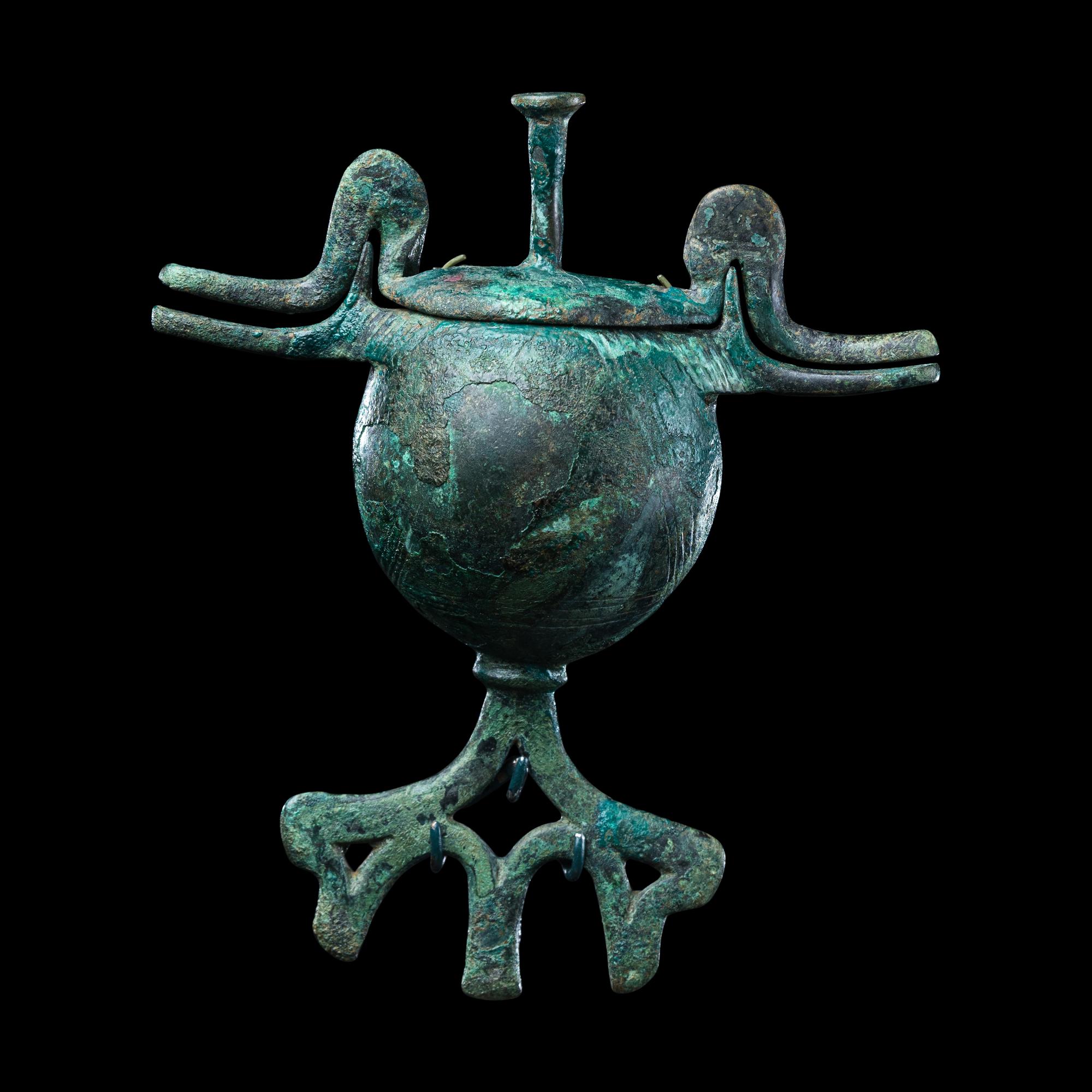 A Geometric Bronze Pyxis