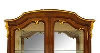 A Louis XV Style Gilt Bronze Mounted Mahogany Vitrine Cabinet