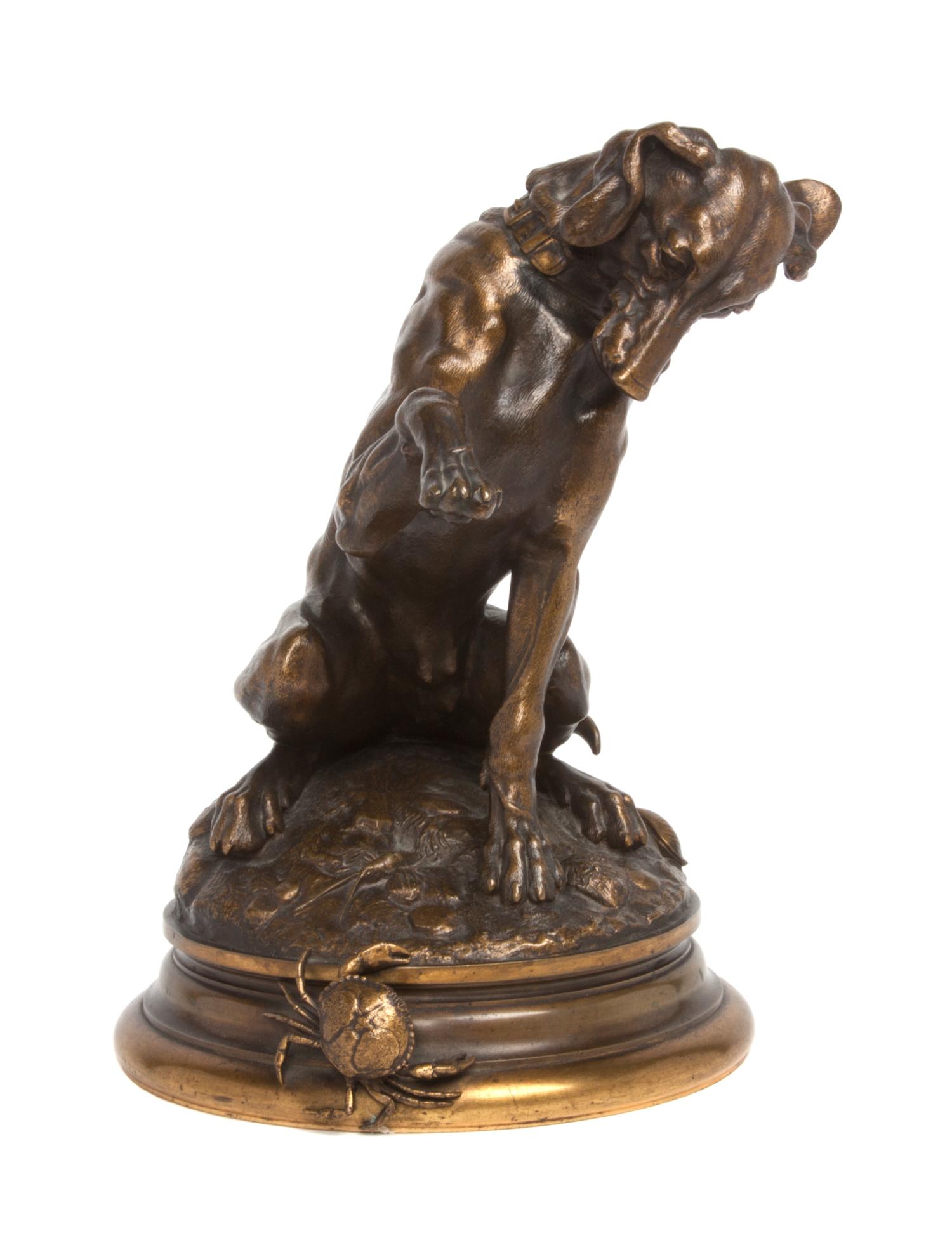 A French Bronze Animalier Figure Height 10 inches. — ALFRED BARYE (1839-1882)